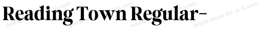 Reading Town Regular字体转换